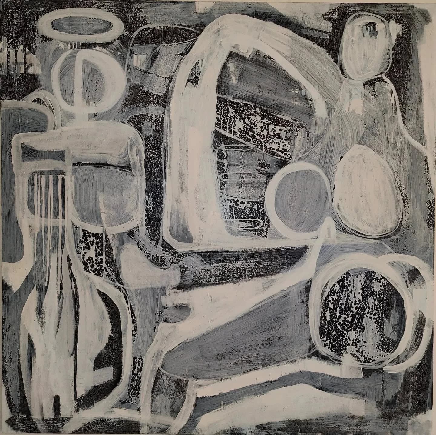 Back painting — abstract expressionist painting by Thomas Paule